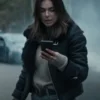 tv series reacher s02 karla dixon black shearling jacket