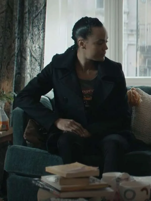 Reacher S02 Frances Neagley Black Coat - Image 5