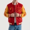 bape mj letterman jacket
