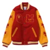 bape x mj letterman jacket
