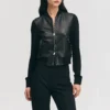 black womens slim fit jacket