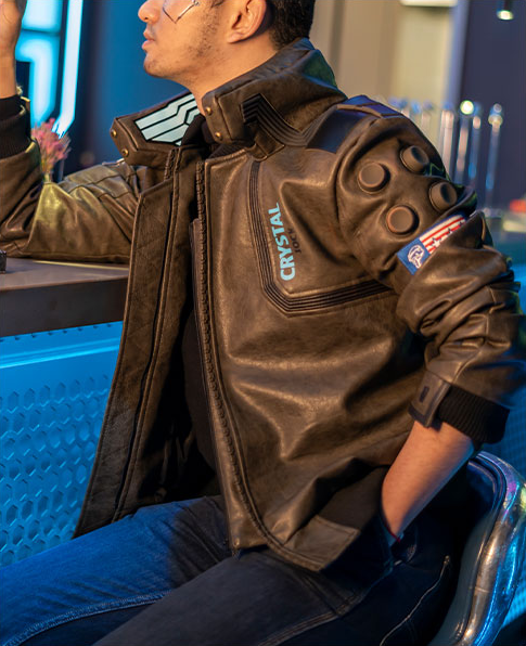 cyberpunk 2077 samurai brown leather jacket