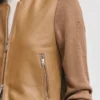 full zip brown womens jacket