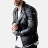 mens black biker Jacket