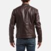 mens dark brown motorcycle jacket