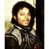 mj black leather jacket