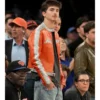 timothee chalamet knicks playoff season jacket