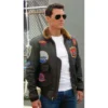 tom cruise top gun brown bomber jacket
