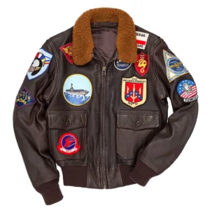 Tom Cruise Top Gun Leather Aviator Jacket
