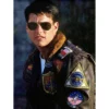 top gun leather jacket with fur collar
