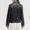 womens concealed zipper black jacket