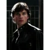 clark kent black leather jacket
