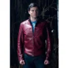 clark kent red superman leather jacket