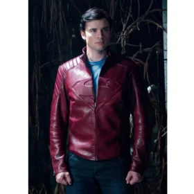 Tom Welling Superman Smallville Red Leather Jacket
