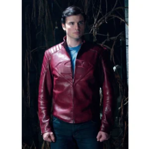 Tom Welling Superman Smallville Red Leather Jacket
