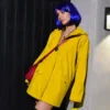 coraline yellow hooded coat