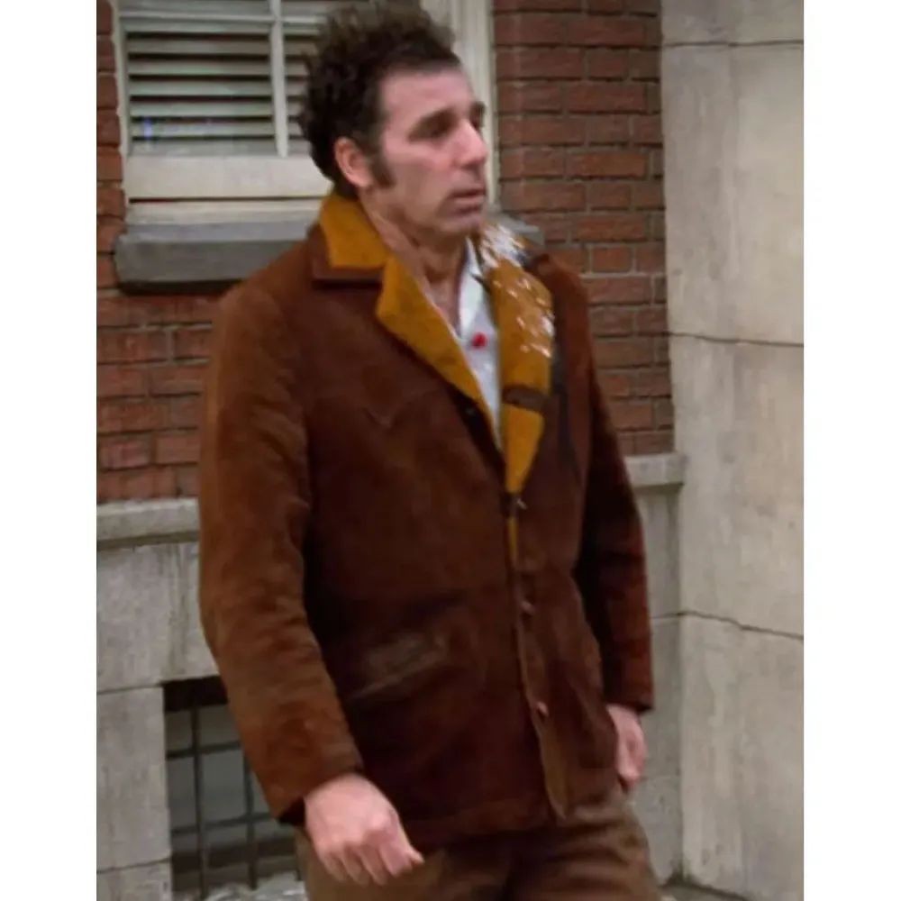 Michael Richards Seinfeld Suede Leather Jacket