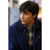 smallville blue shirt collar jacket