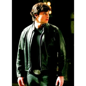 Tom Welling Smallville Season 6 Black Leather Jacket