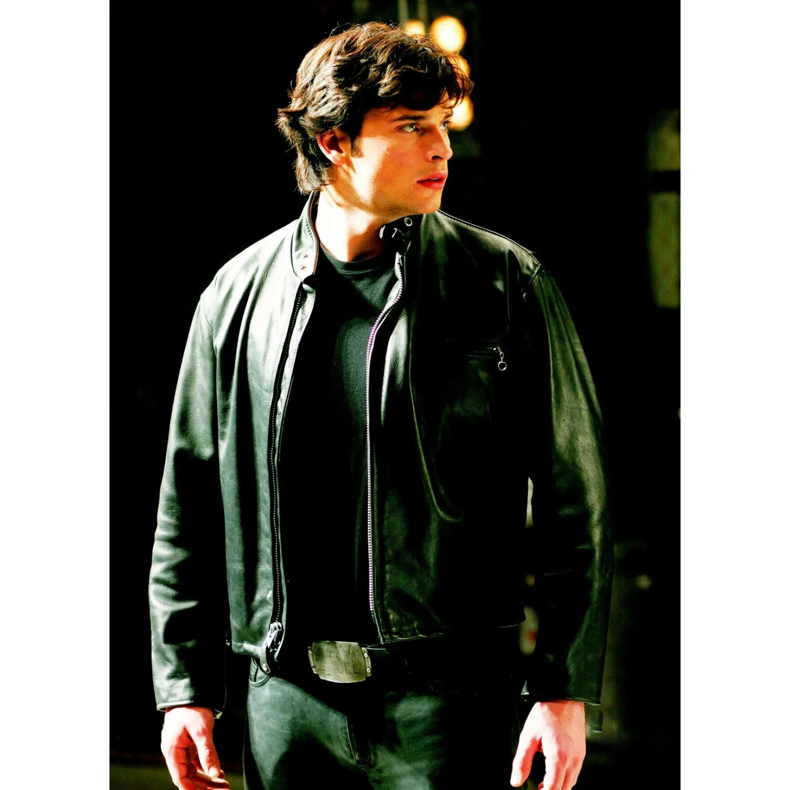 Tom Welling Smallville Season 6 Black Leather Jacket