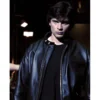 smallville clark kent black leather jacket
