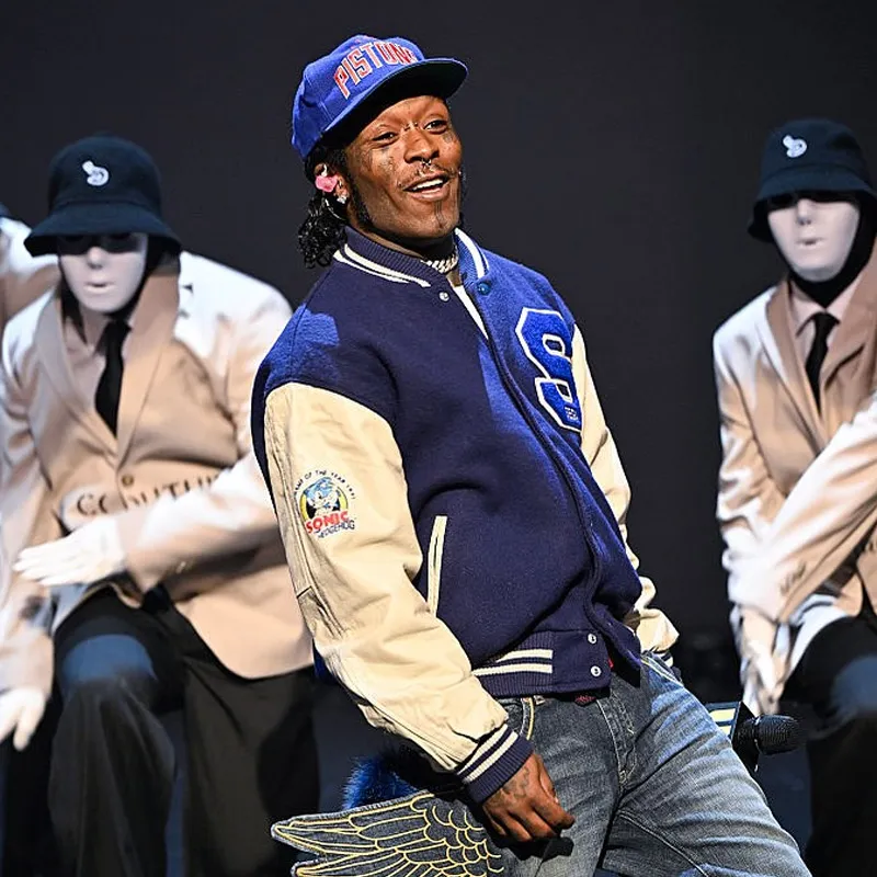 Sega Lil Uzi Vert The Tonight Show Varsity Jacket - Image 5