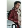 brad pitt fight club leather jacket