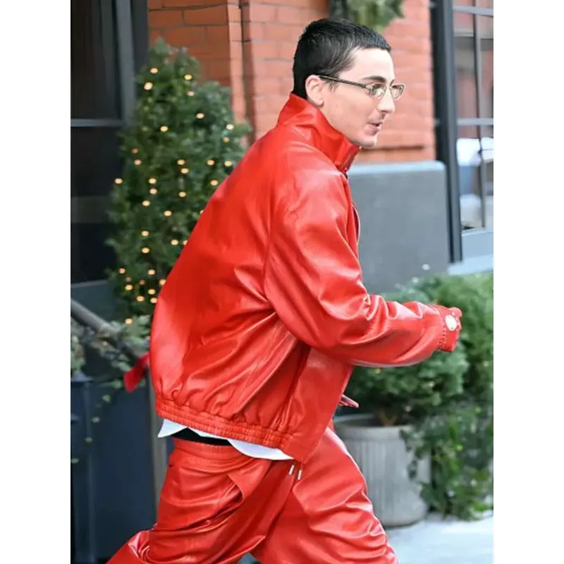 Timothée Chalamet Marty Supreme Red Leather Jacket - Image 5