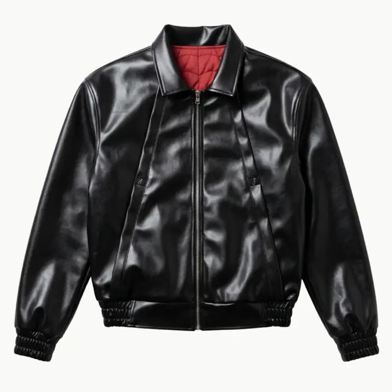 Spiderman Leather Bomber Jacket - Image 2