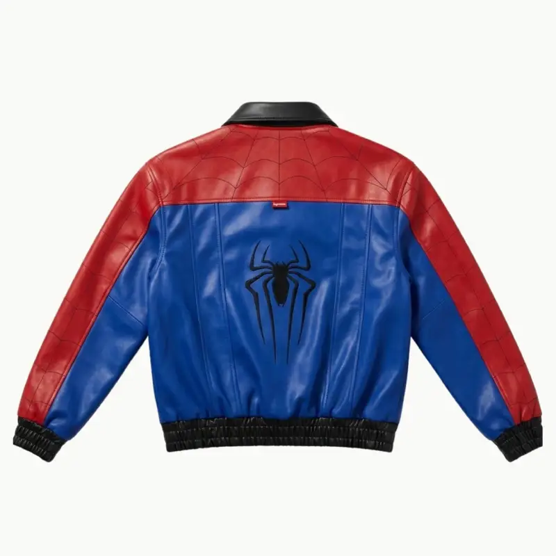Spiderman Leather Bomber Jacket - Image 3