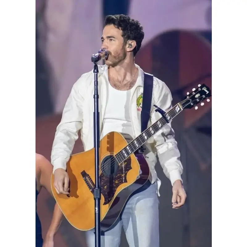 Kevin Jonas Tecate Emblema White Bomber Jacket - Image 3