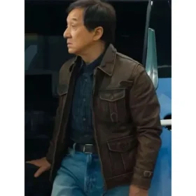 Jackie Chan The Shadow’s Edge Brown Leather Jacket
