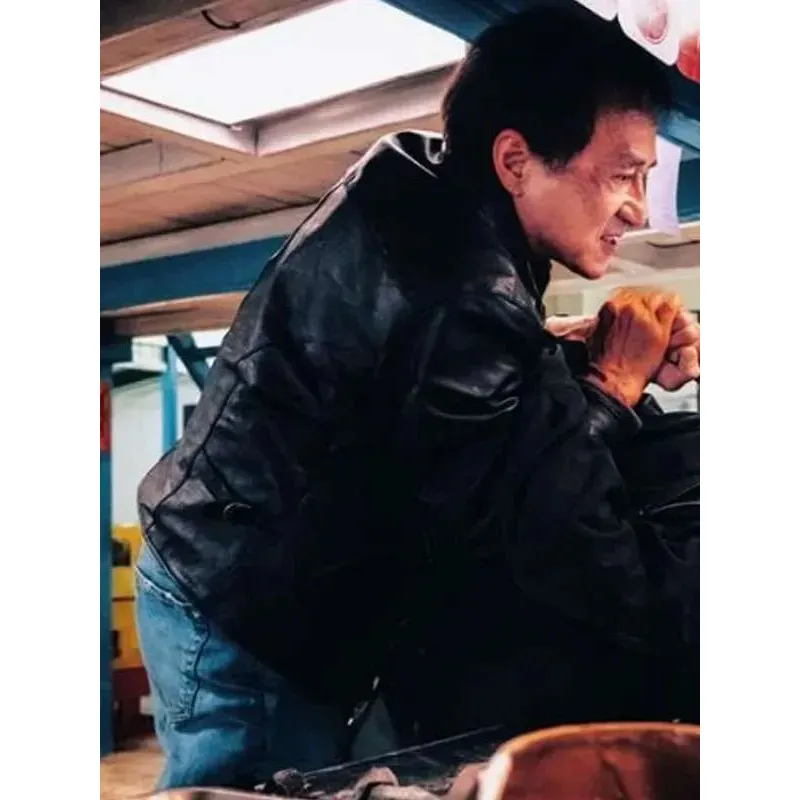 Wong Tak-Chung The Shadow’s Edge Black Leather Jacket - Image 3