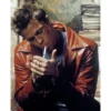 tyler durden red leather jacket