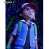 ash ketchum pokemon white and blue jacket
