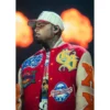 chris brown breezy bowl red jacket