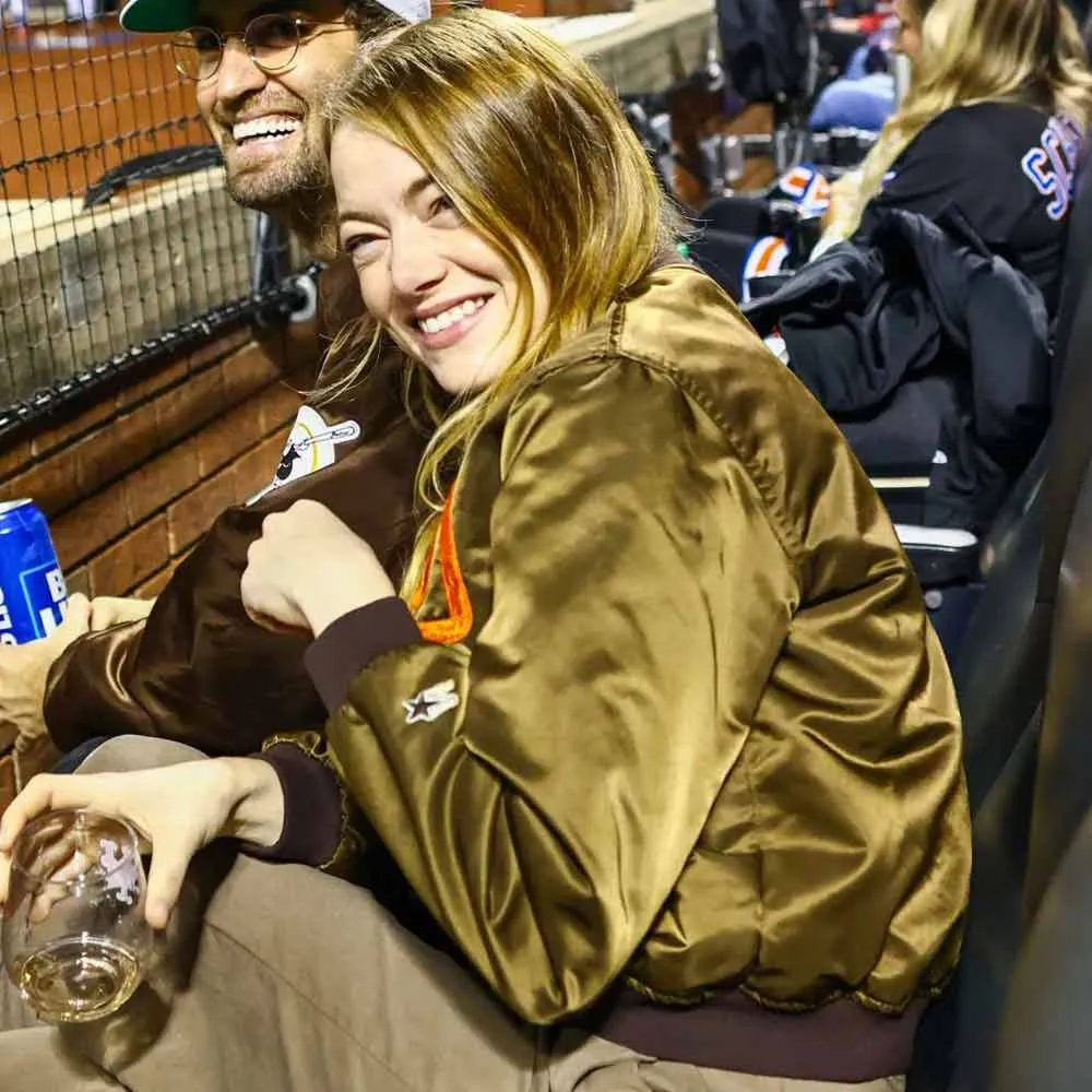 San Diego Padres Emma Stone Bomber Jacket - Image 9