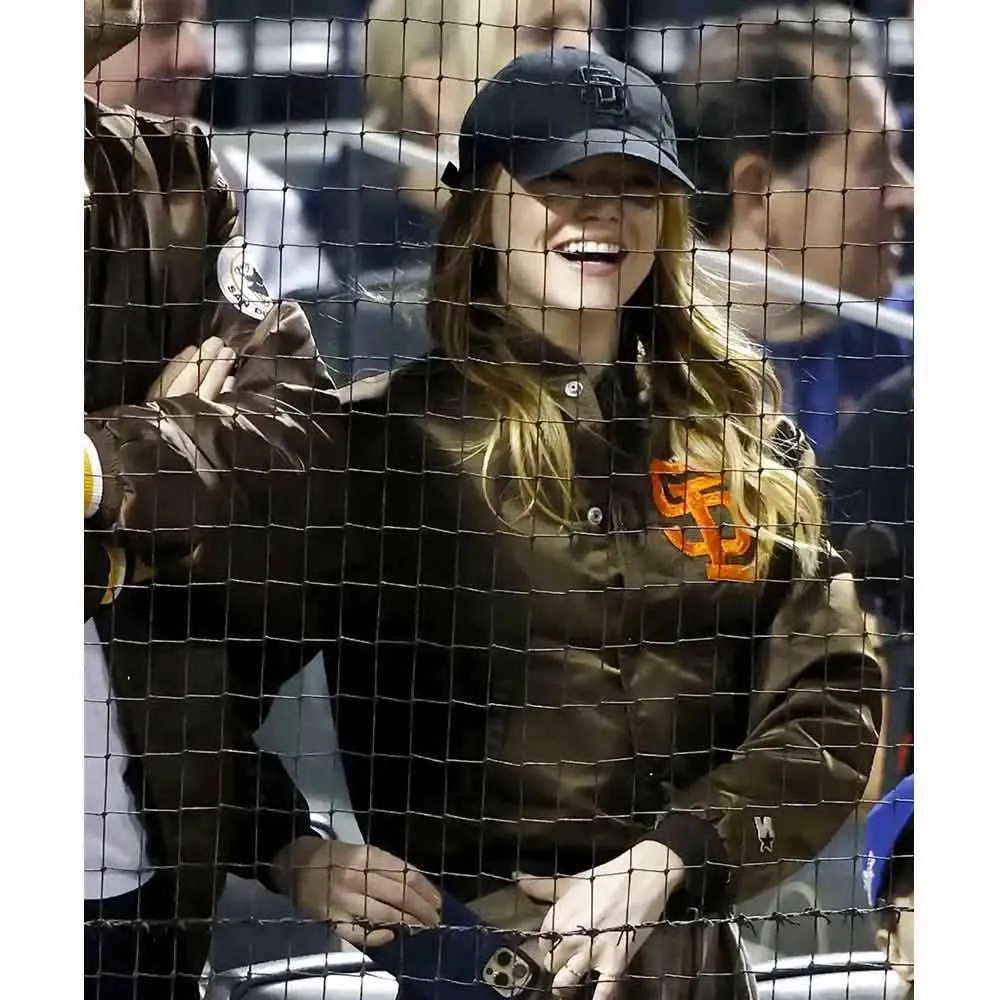 San Diego Padres Emma Stone Bomber Jacket - Image 8