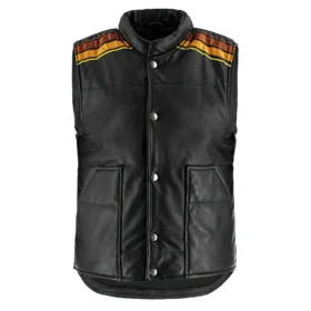 Brad Pitt Fight Club Leather Puffer Vest