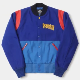 Kanye West Pastelle Blue Varsity Jacket