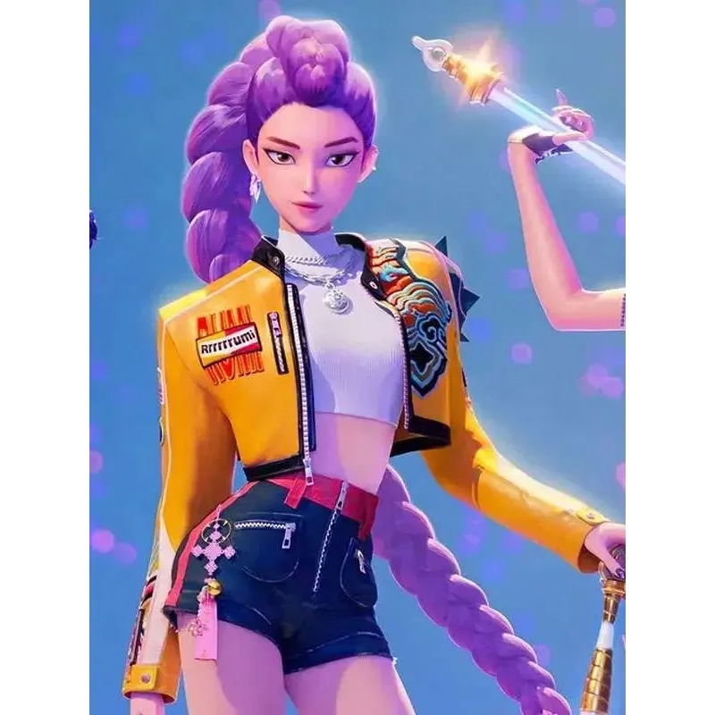 Rumi Kpop Demon Hunters Leather Jacket - Image 2