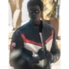 mr terrific black and white leather jacket