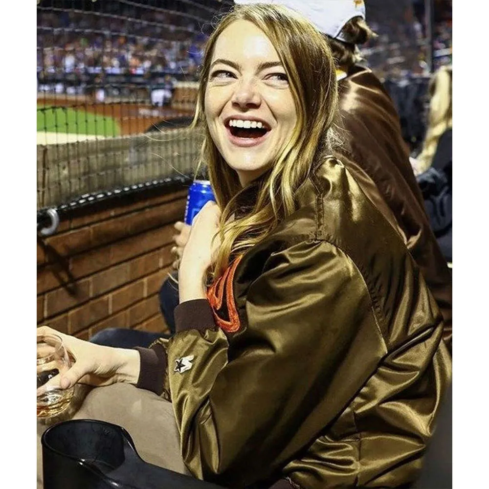 San Diego Padres Emma Stone Bomber Jacket - Image 7