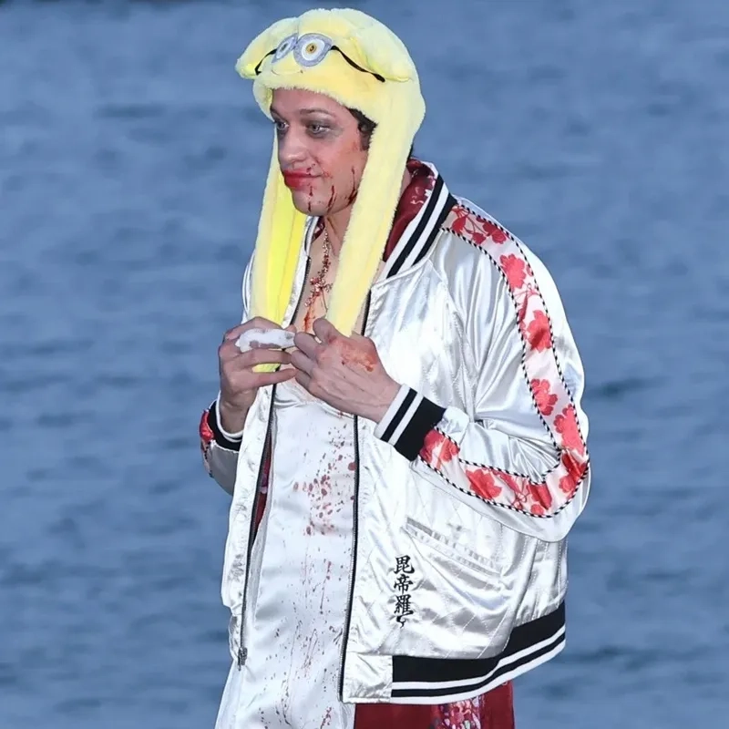 Pete Davidson Tommy Pitera Silver Jacket - Image 2