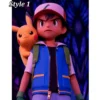 pokemon ash ketchum white and blue jacket