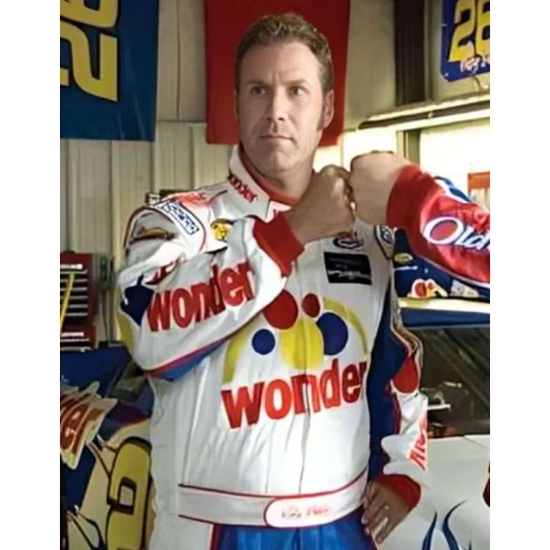 Will Ferrell Talladega Nights Racer Leather Jacket - Image 4
