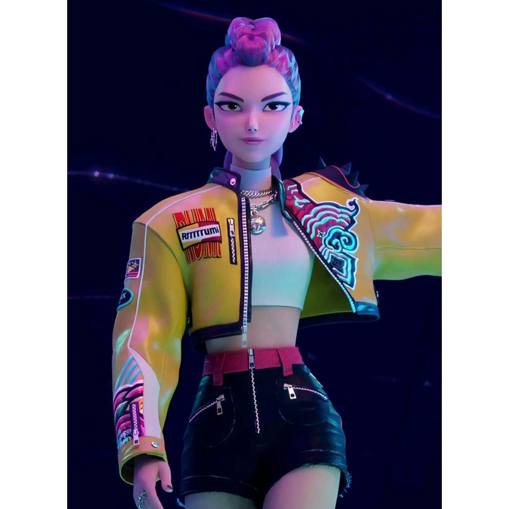 Rumi Kpop Demon Hunters Leather Jacket - Image 4