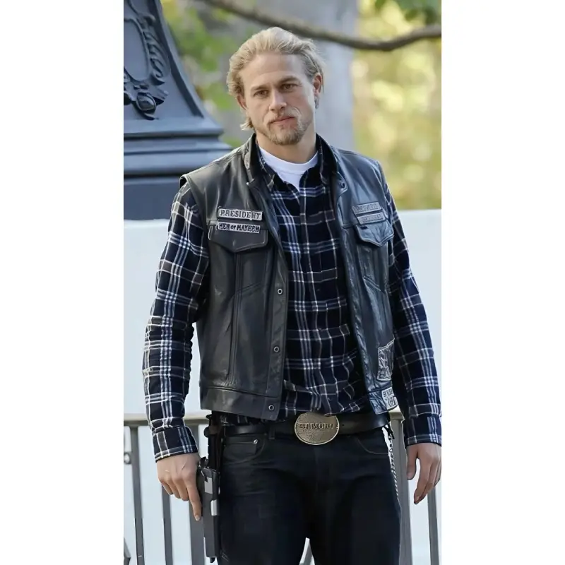 Charlie Hunnam Sons of Anarchy Leather Vest - Image 4