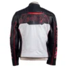 superman mister terrific black and white leather jacket