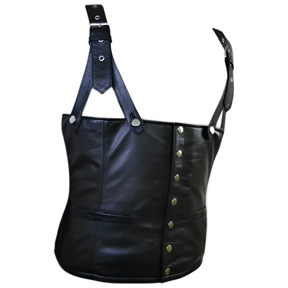 Tupac Shakur Suspender Leather Vest - Image 11